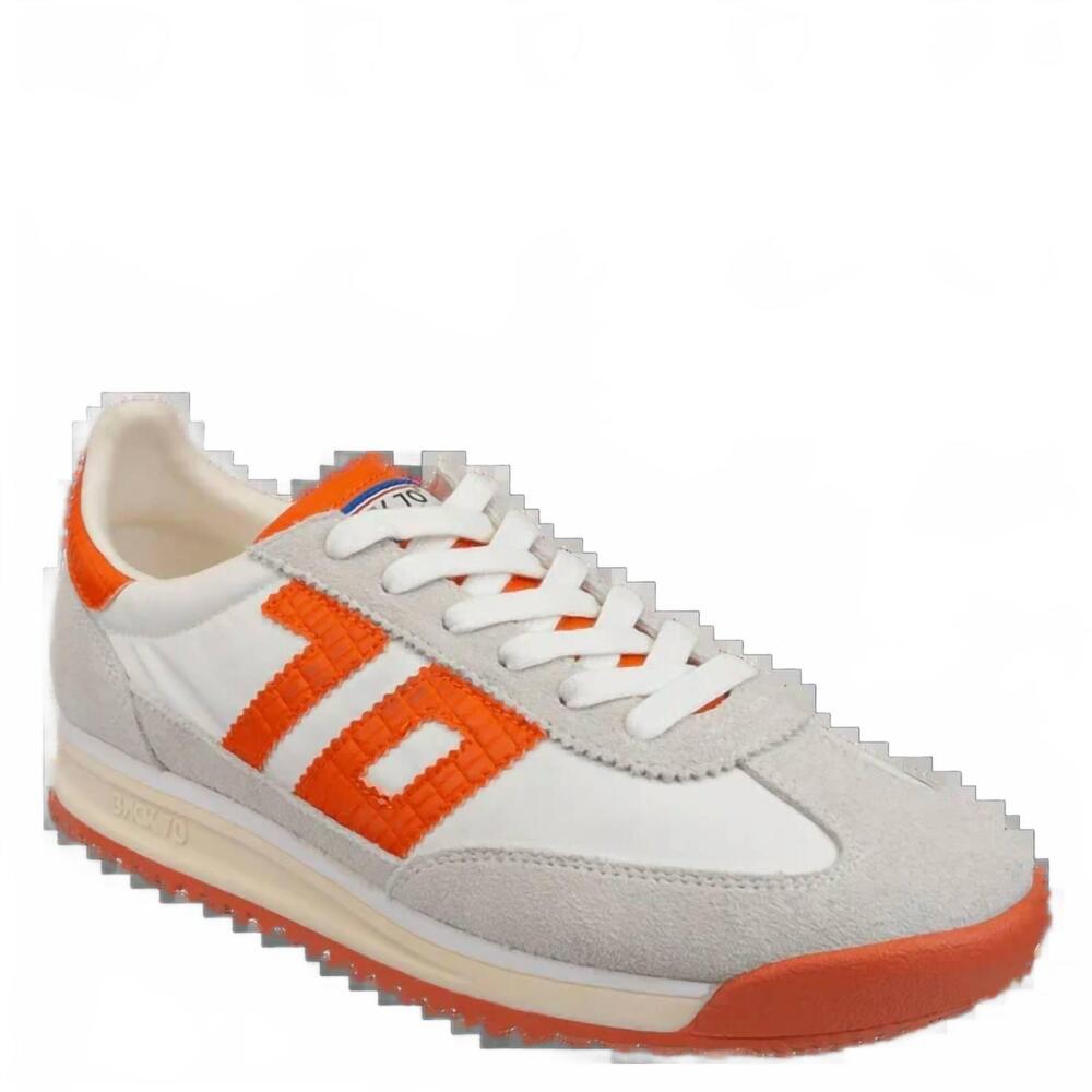 NEW BACK 70 women's barkley jogger shoes in white/orange